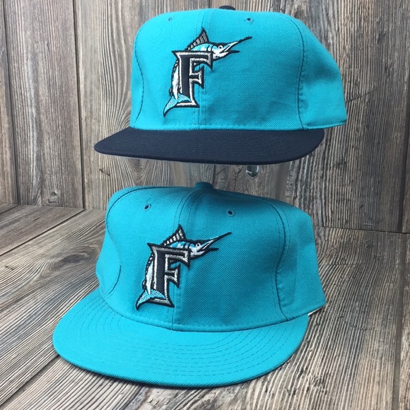 teal florida marlins hat